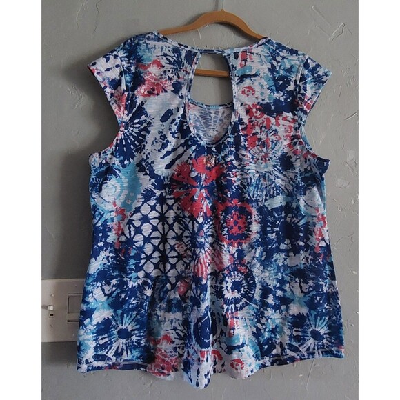 Brisos Tops Blouse Women XL, Polyester Spandex, Soft,coqueta, 20 Inch Of Armp To - Picture 3 of 8